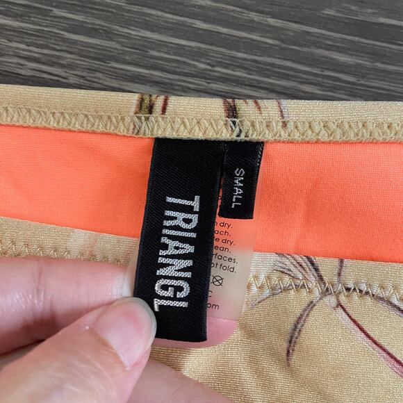 Triangl Women's Size Small Tan Coco Floral Affair Bikini Swim Bottom - Picture 4 of 7